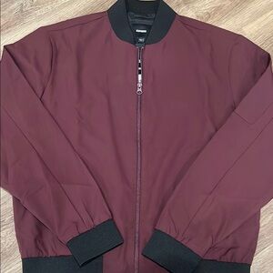 Express Men's Maroon Bomber Jacket